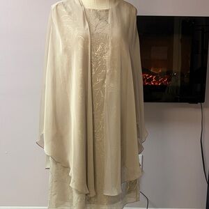 SLNY Gold  2 piece dress. NWT stunning in person